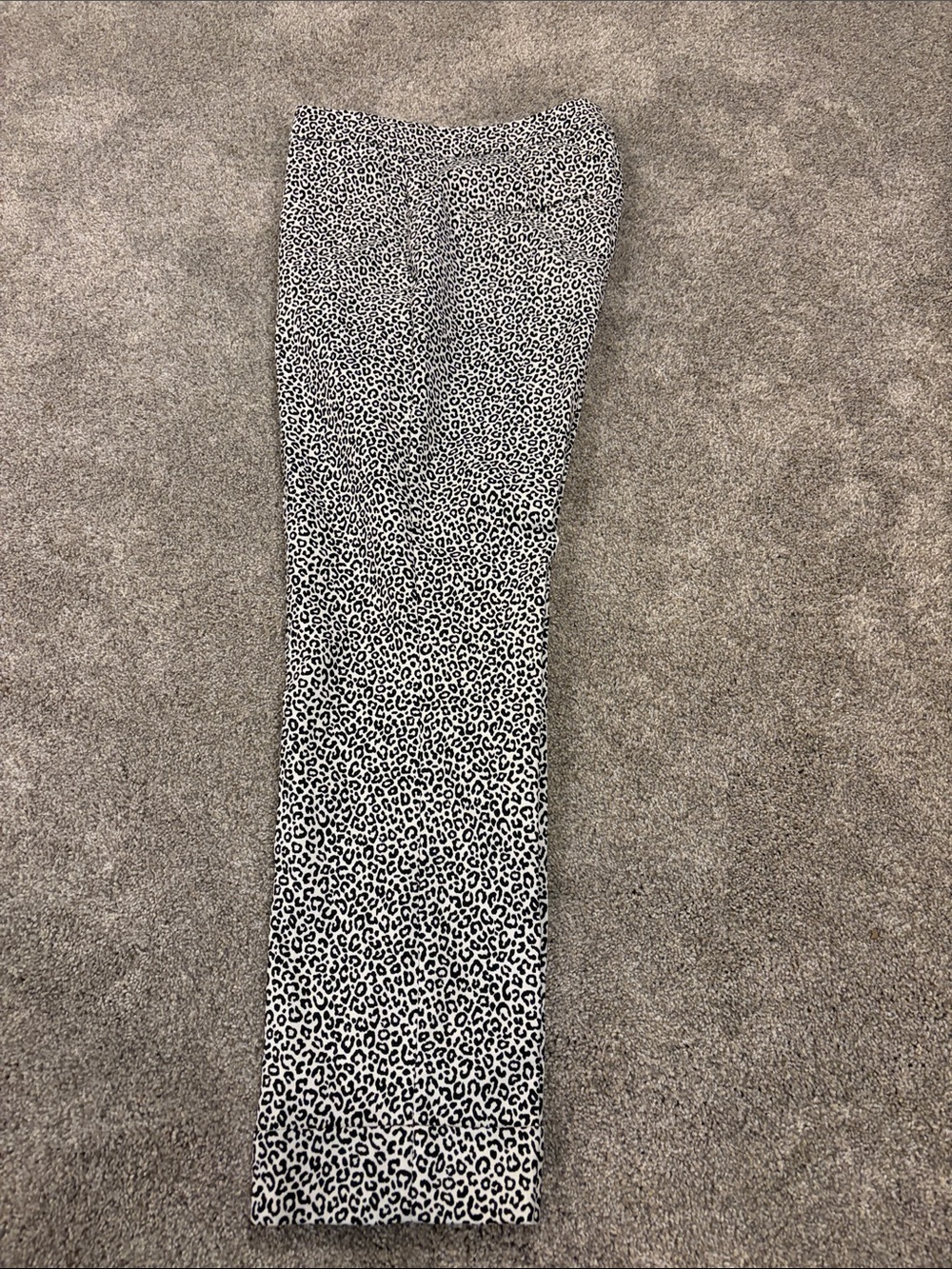 Ann Taylor Black and White Leopard Crop Pants